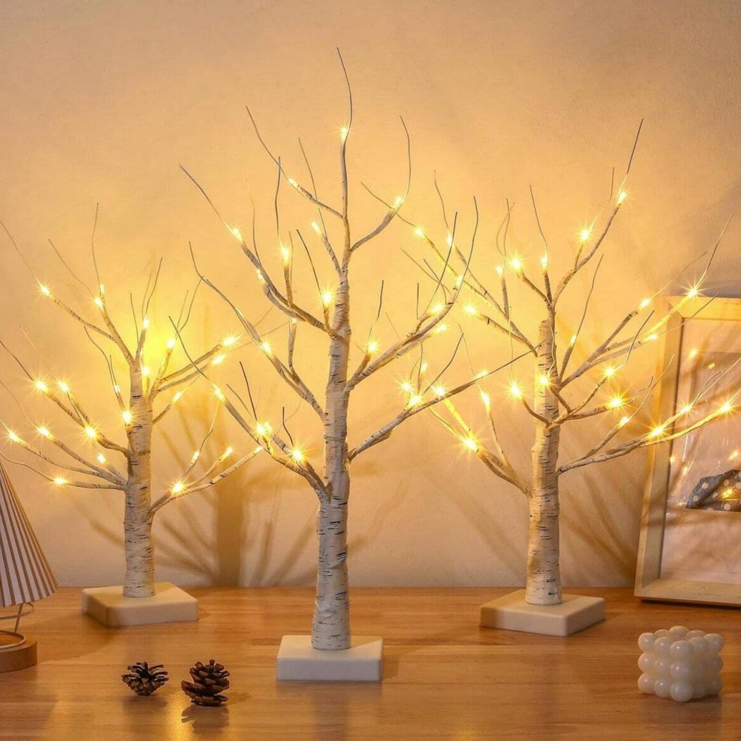 LED Birch Tree with Lights – Glowing Christmas Artificial Tree for Home & Indoor Decoration