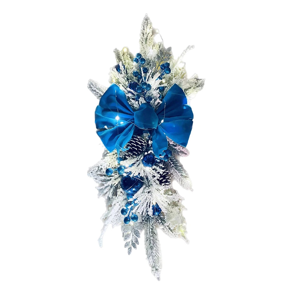 Artificial christmas swags prelit teardrop