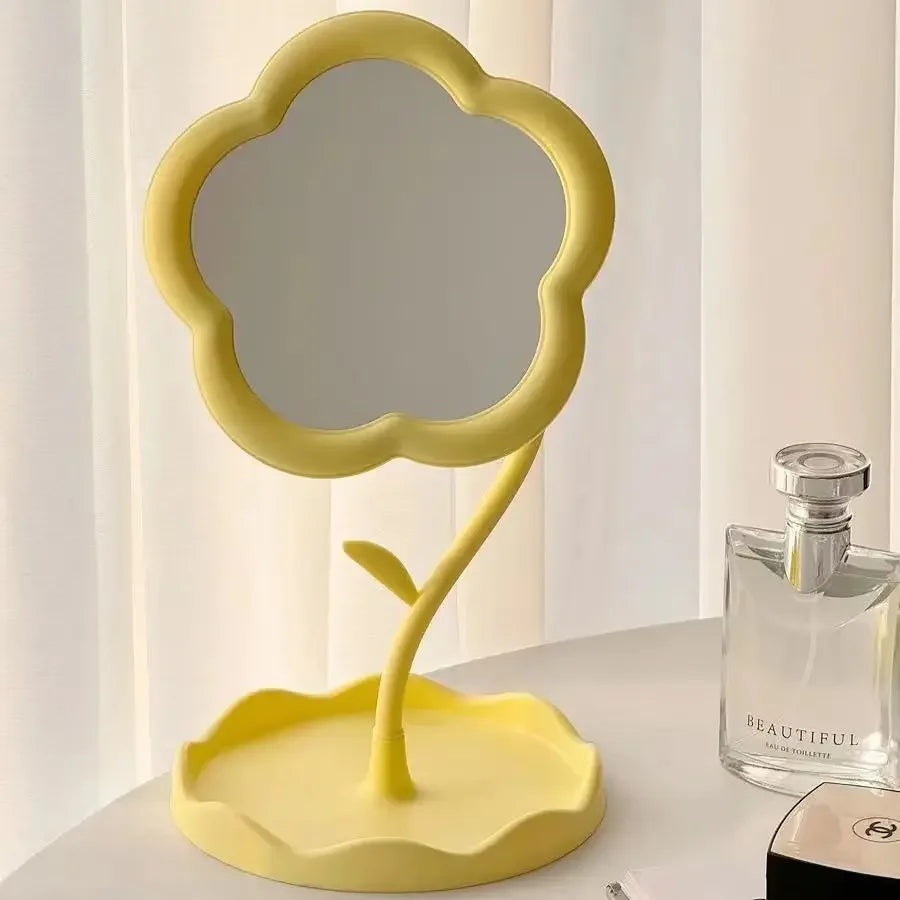 Cute Desktop Vanity Mirror Yellow