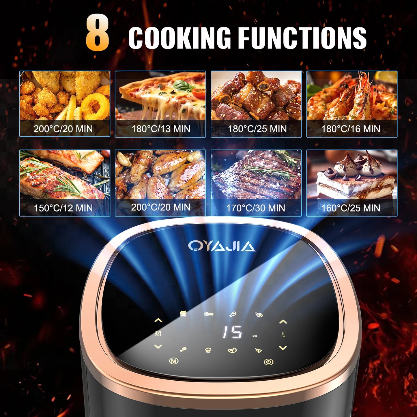 6L Digital Air Fryer – Healthy Cooking with 8 Preset Modes