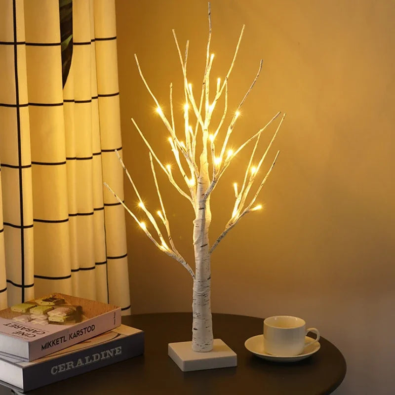 LED Birch Tree with Lights – Glowing Christmas Artificial Tree for Home & Indoor Decoration