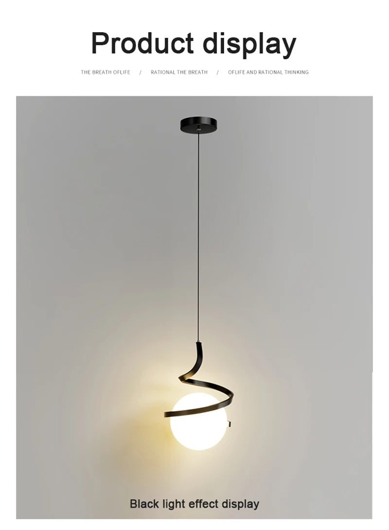 Elegant Hanging Glass Lamp – Soft Nordic Lighting