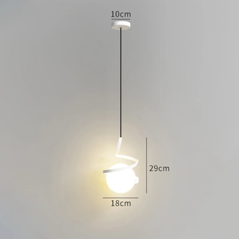 Elegant Hanging Glass Lamp – Soft Nordic Lighting