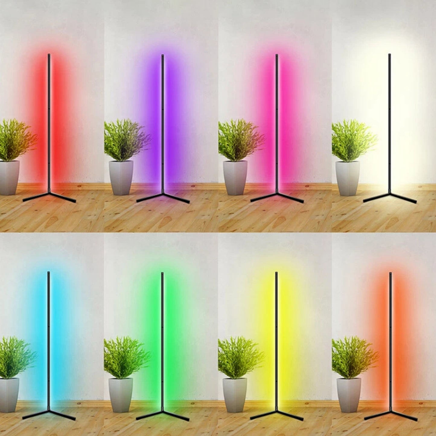 Smart LED Floor Lamp with sleek aluminum design