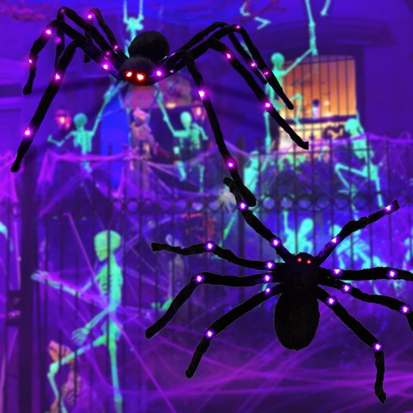 Halloween Decorations: Giant Light-Up Spider for Outdoor Haunts