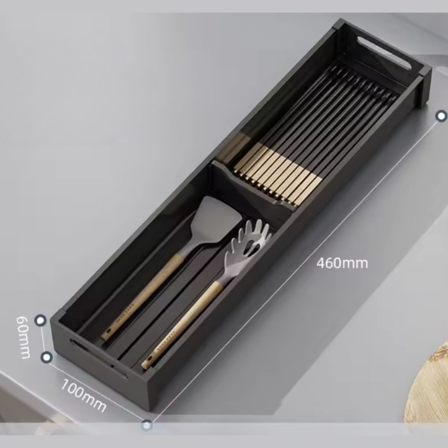 Aluminum Adjustable Dish Rack with Compartments