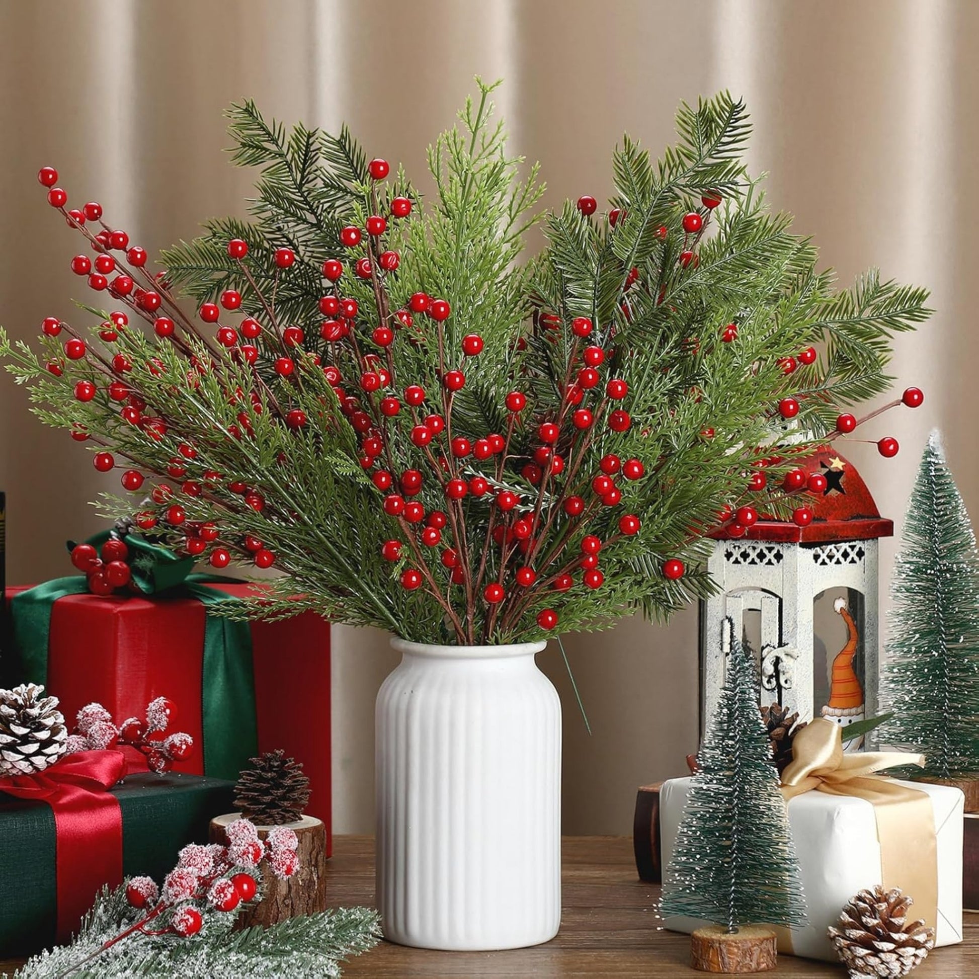  Christmas Decoration Artificial Pine Branches lifestyle image 