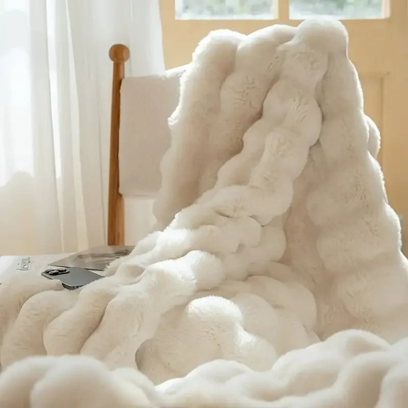 Cozy Throw Blanket Faux Fur 