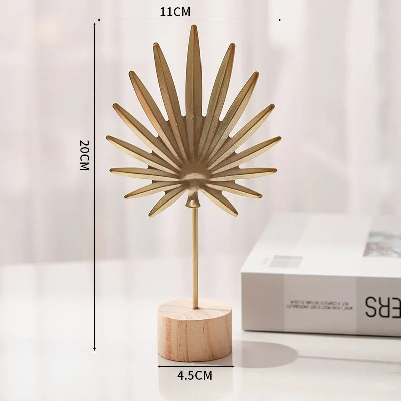  Golden Leaf Metal Figurine,