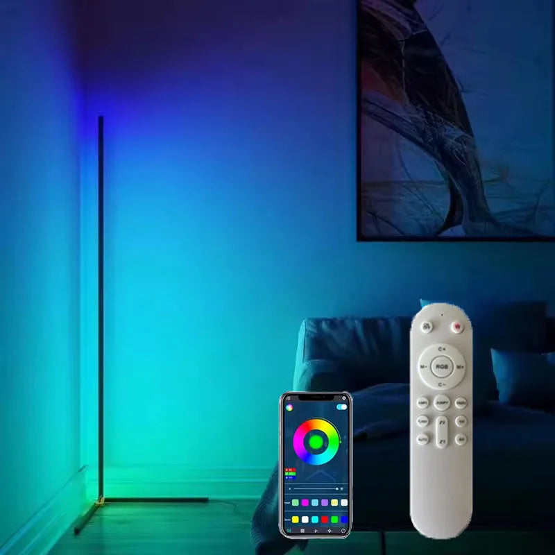Modern Smart LED Floor Lamp with sleek aluminum design