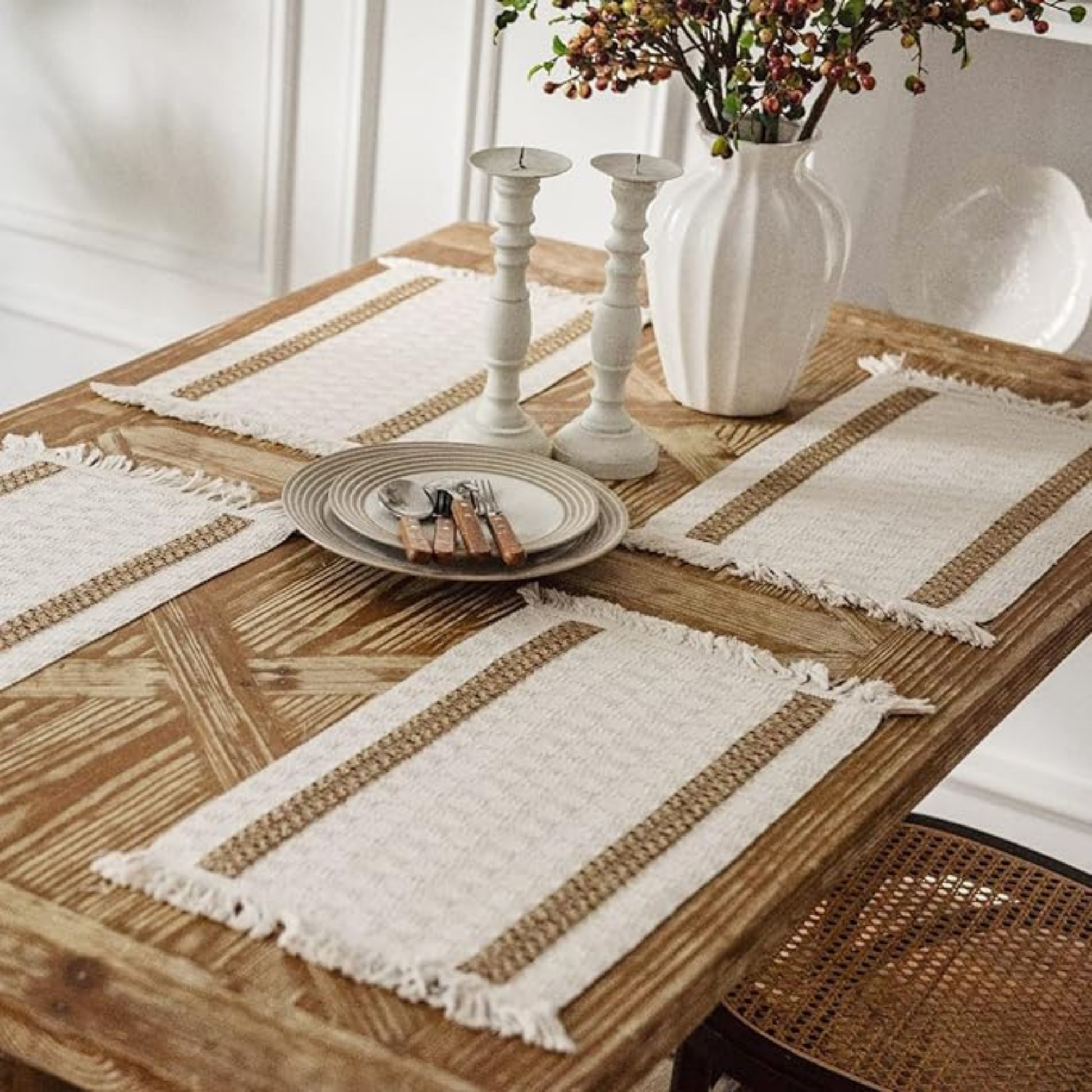burlap placemats