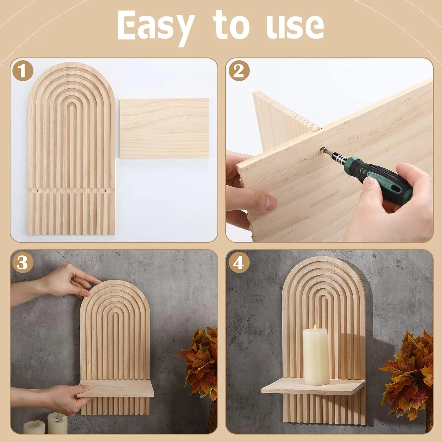 Rainbow Wall Shelf for Living Room, Nursery & Bathroom