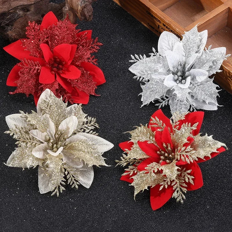Glitter Christmas Flower Set 