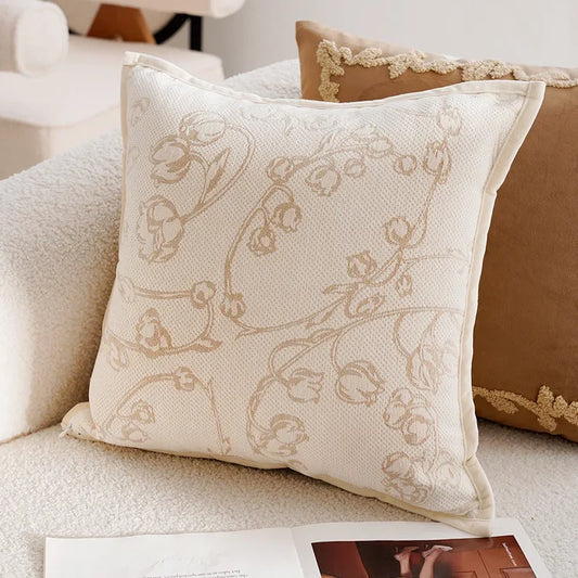 Light Luxury Throw Pillow Cover – Square Cushion Case for Sofa & Bed | Fall Pillow Covers