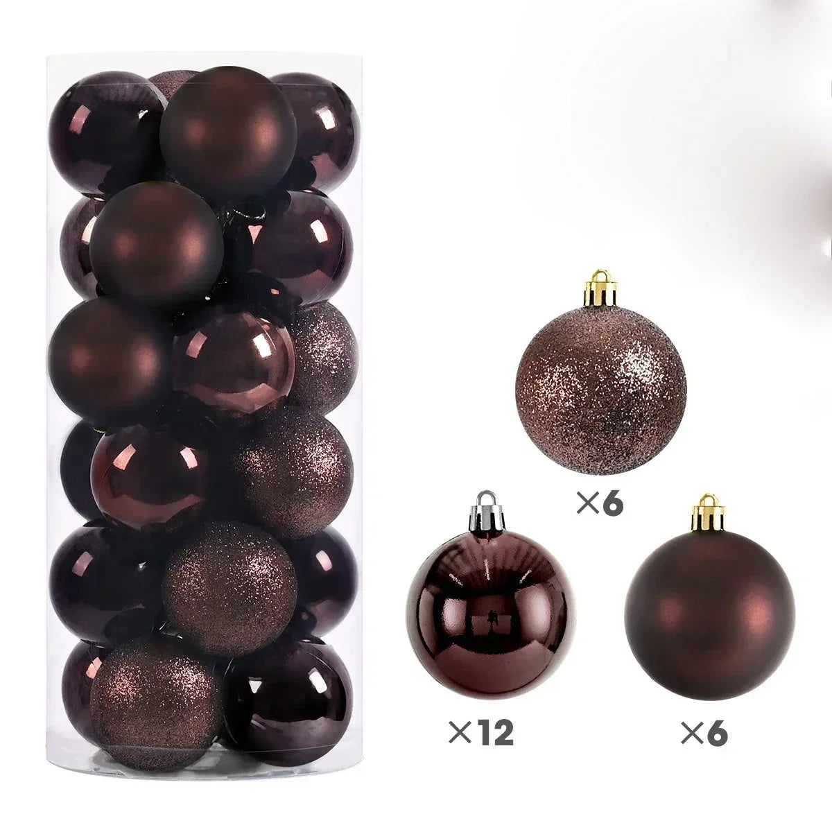 24Pcs Christmas Balls Big Set – Large Christmas Tree Ornaments for Holiday, Party & New Year Decoration