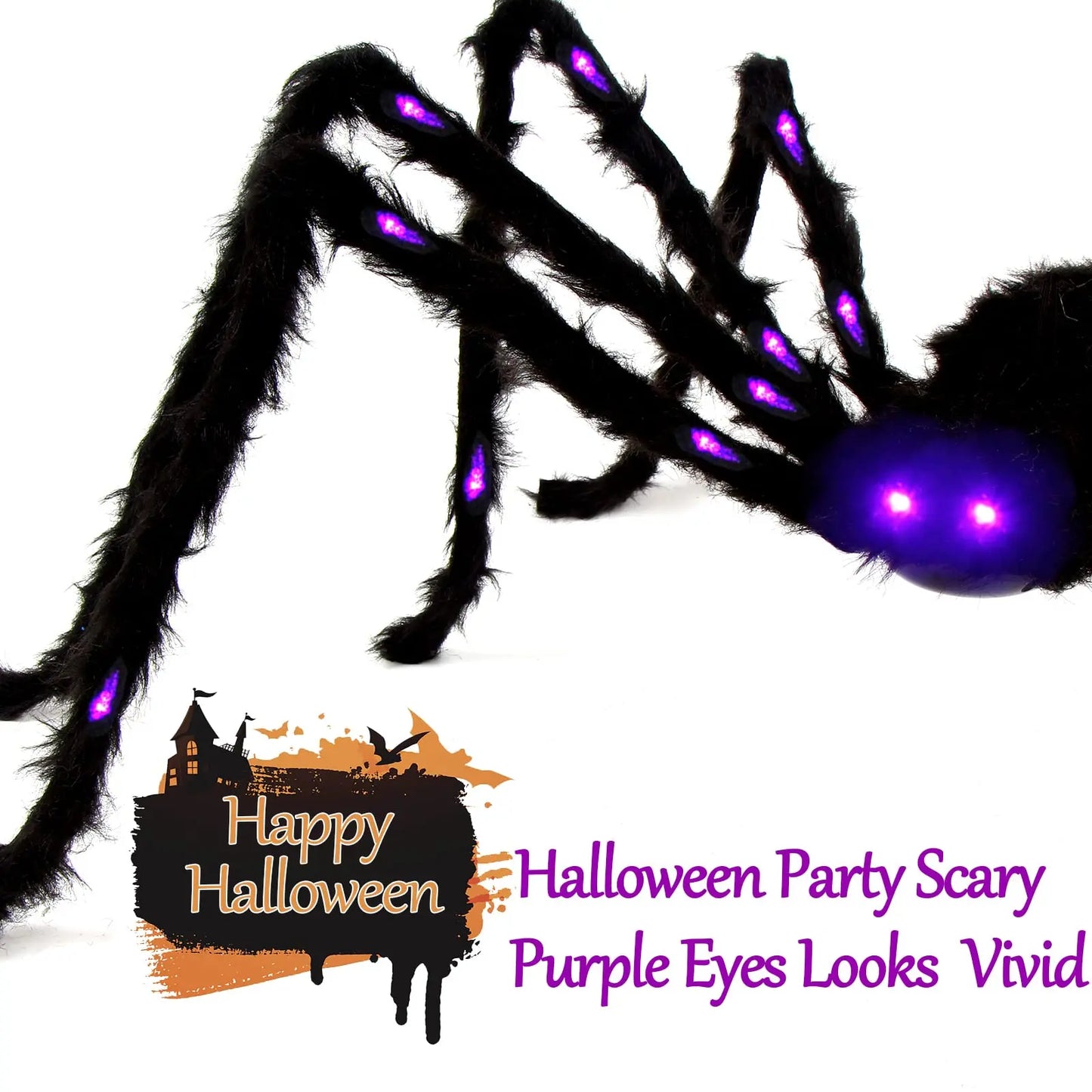 Halloween Decorations: Giant Light-Up Spider for Outdoor Haunts