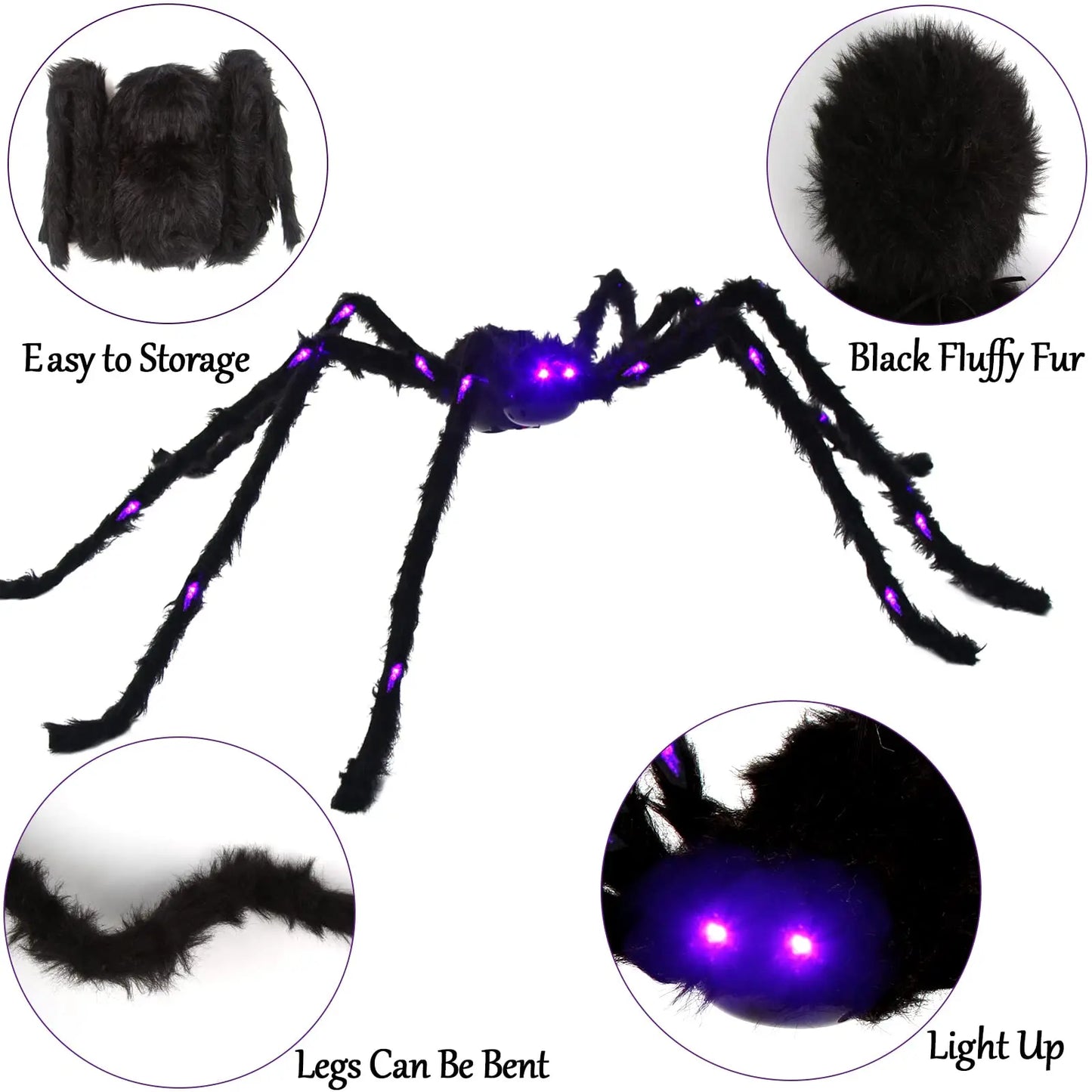 Halloween Decorations: Giant Light-Up Spider for Outdoor Haunts