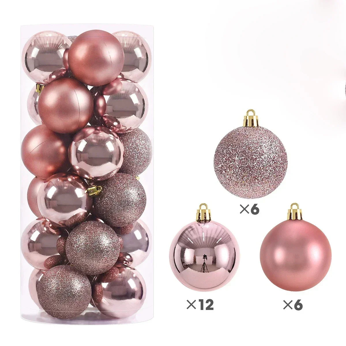 24Pcs Christmas Balls Big Set – Large Christmas Tree Ornaments for Holiday, Party & New Year Decoration