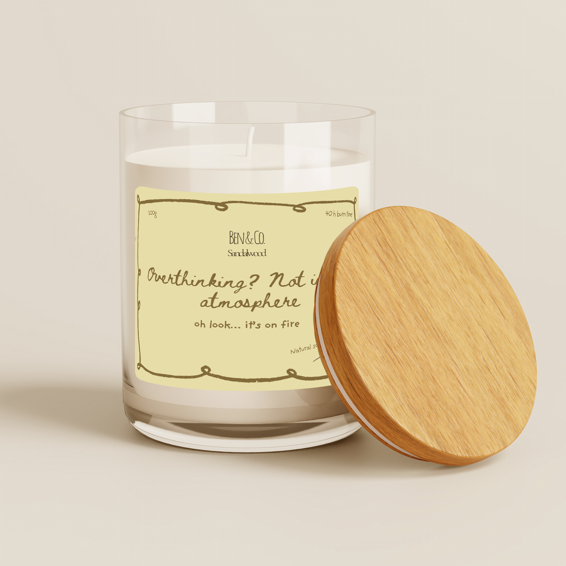 Ben & Co Sandalwood Escape – 100% Soy Wax Scented Candle