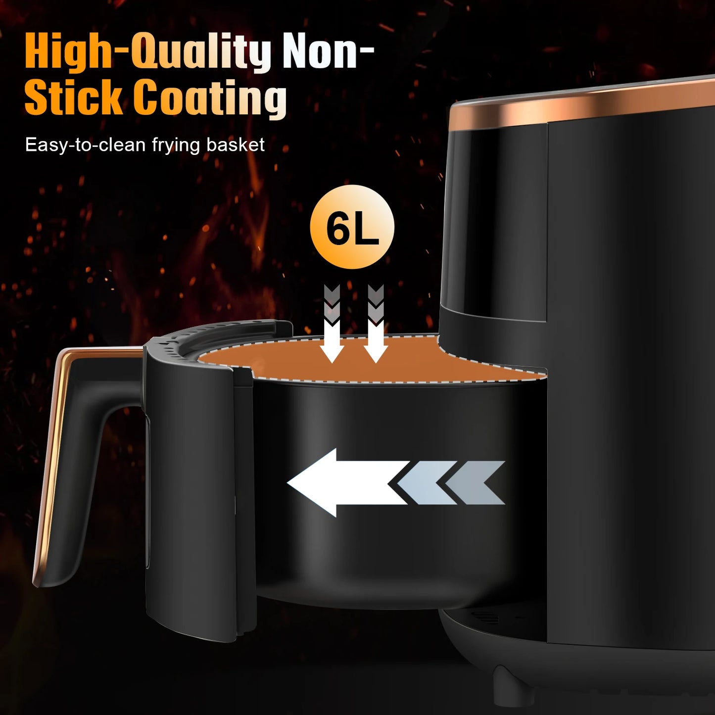 6L Digital Air Fryer – Healthy Cooking with 8 Preset Modes