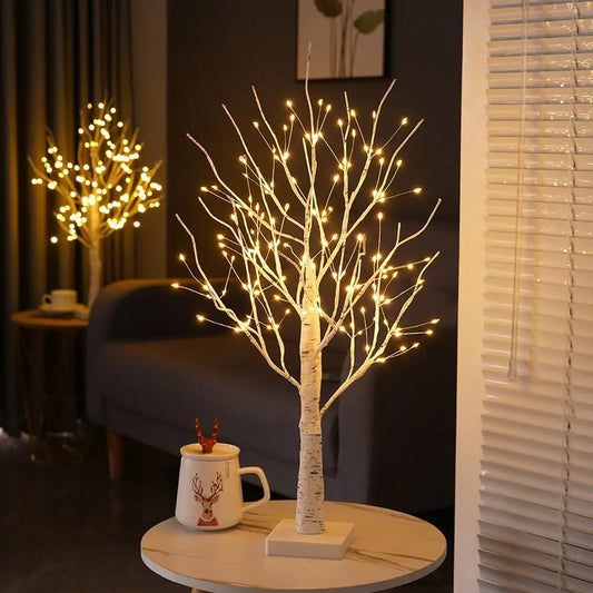 LED Birch Tree with Lights – Glowing Christmas Artificial Tree for Home & Indoor Decoration