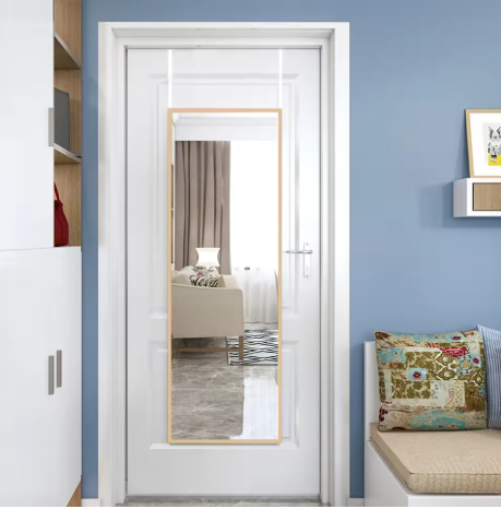Space Saving Full-Length Mirror with Metal Frame
