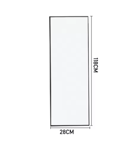 Space Saving Full-Length Mirror with Metal Frame