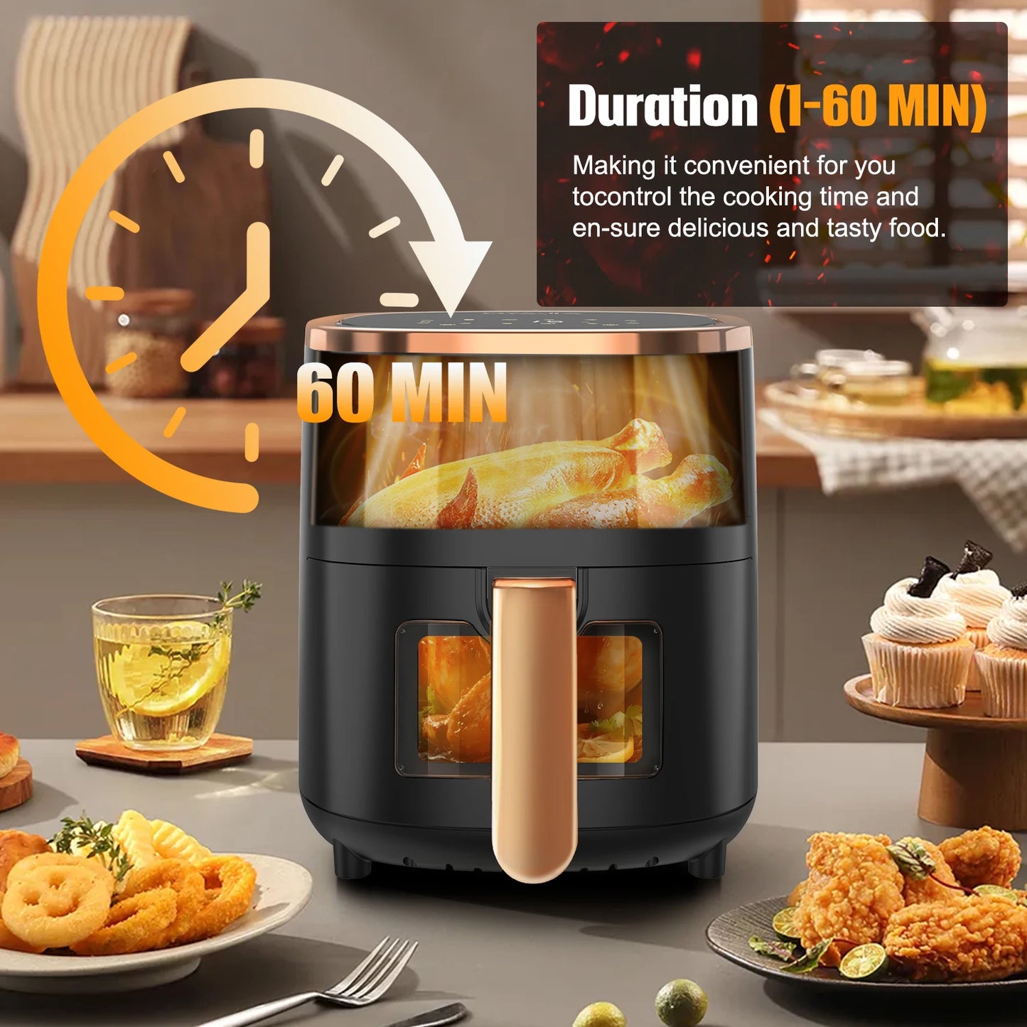 6L Digital Air Fryer – Healthy Cooking with 8 Preset Modes