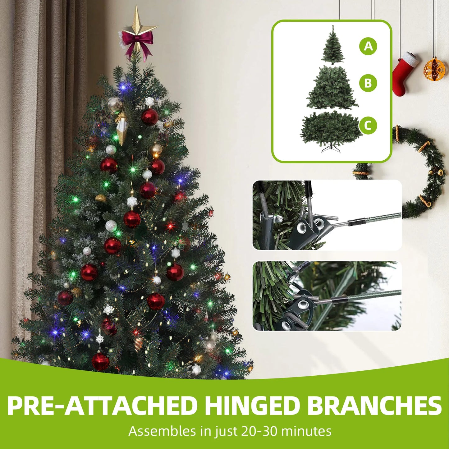 Slim Artificial Xmas Tree