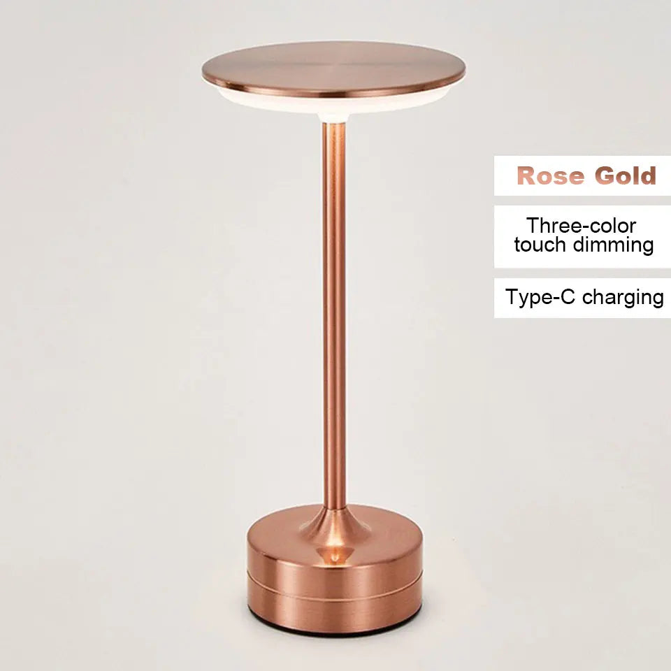 Table Lamp Touch Sensor metal lamp rose gold
