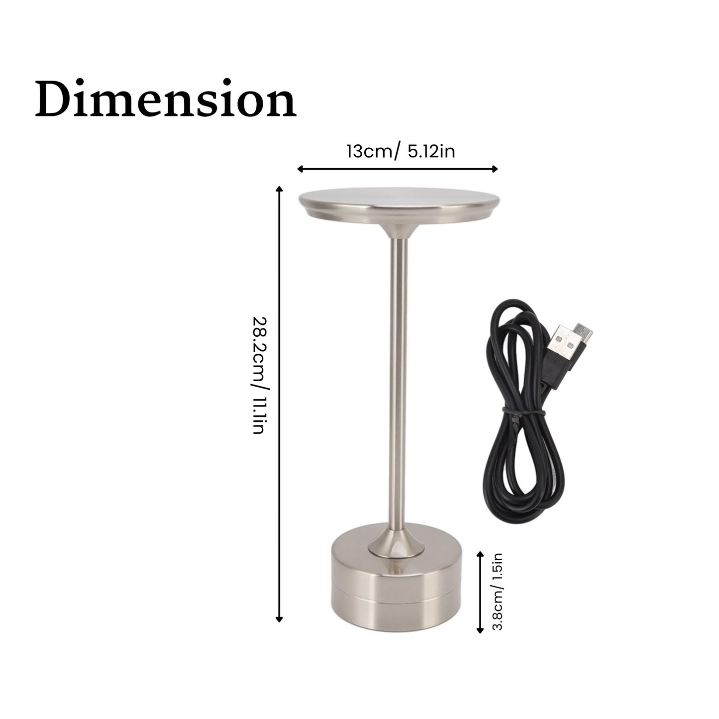 Table Lamp Touch Sensor metal lamp silver