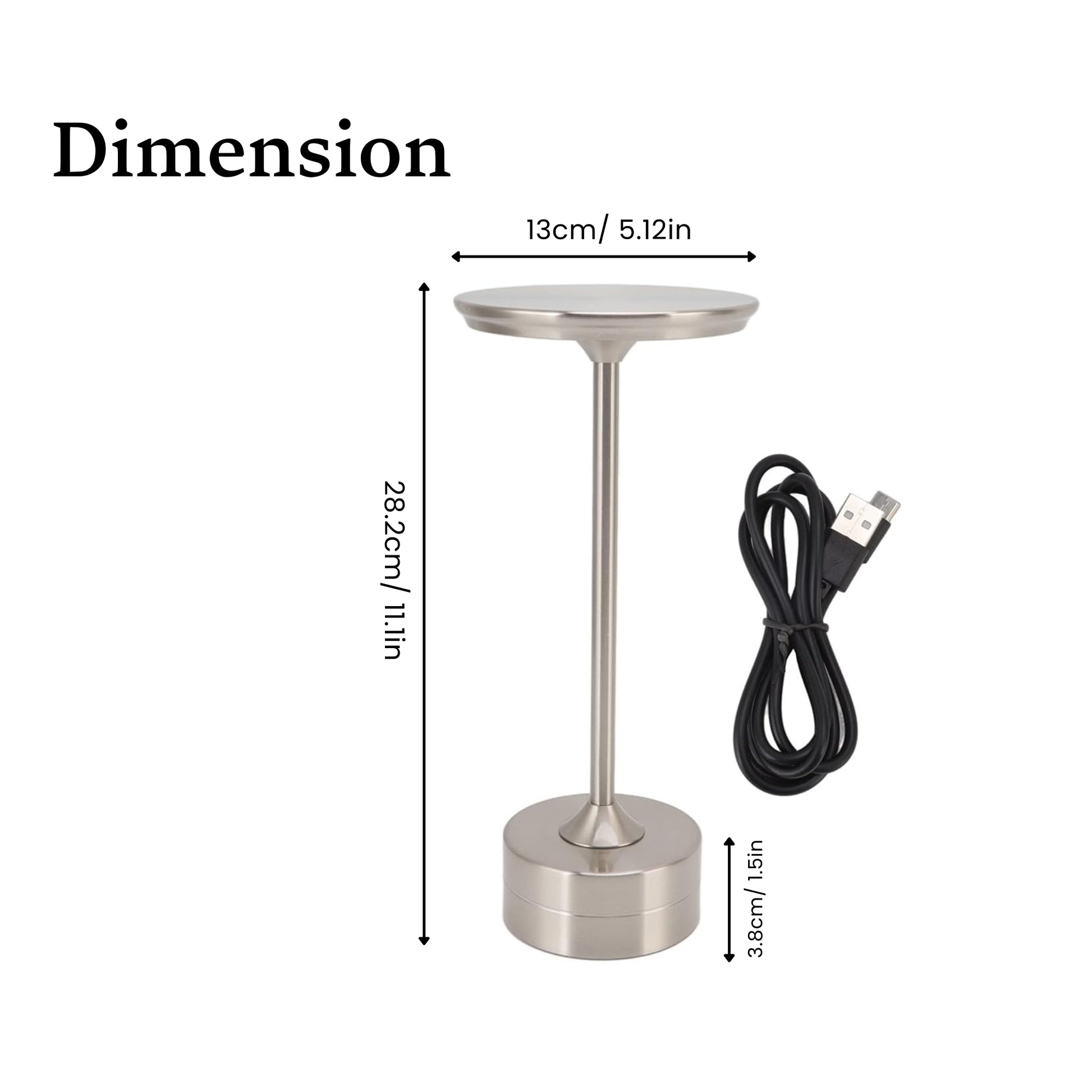 Table Lamp Touch Sensor metal lamp silver