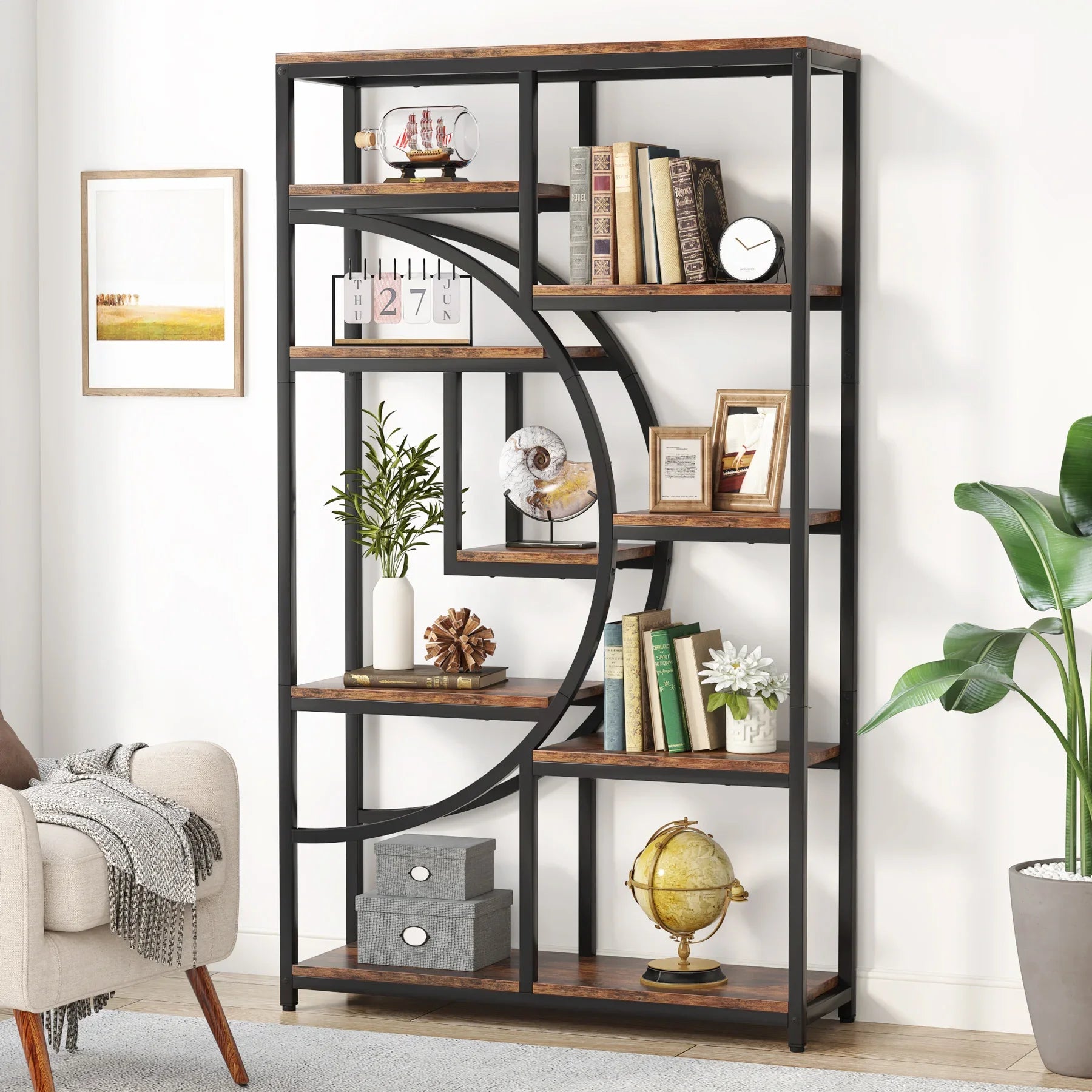 Tribesigns 5-Tier Industrial Bookshelf 