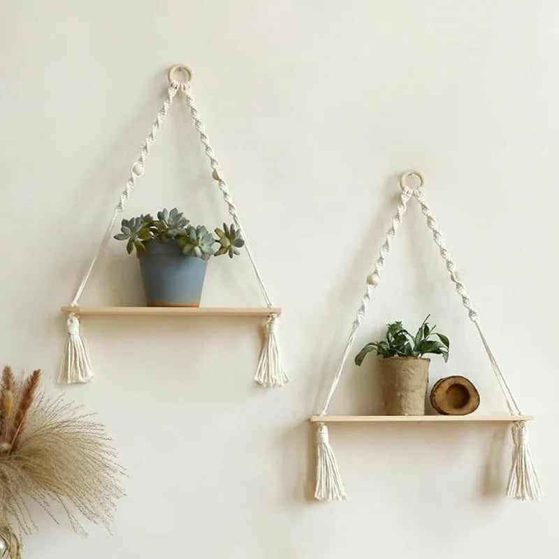 Wooden Macrame Wall Hanging 