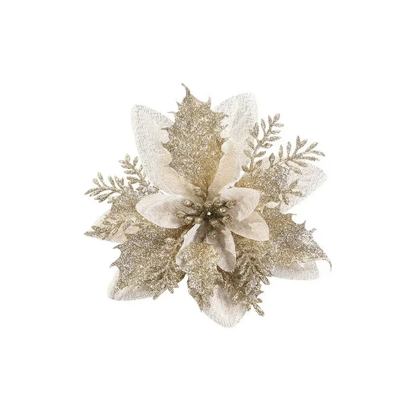 glitter flower White 