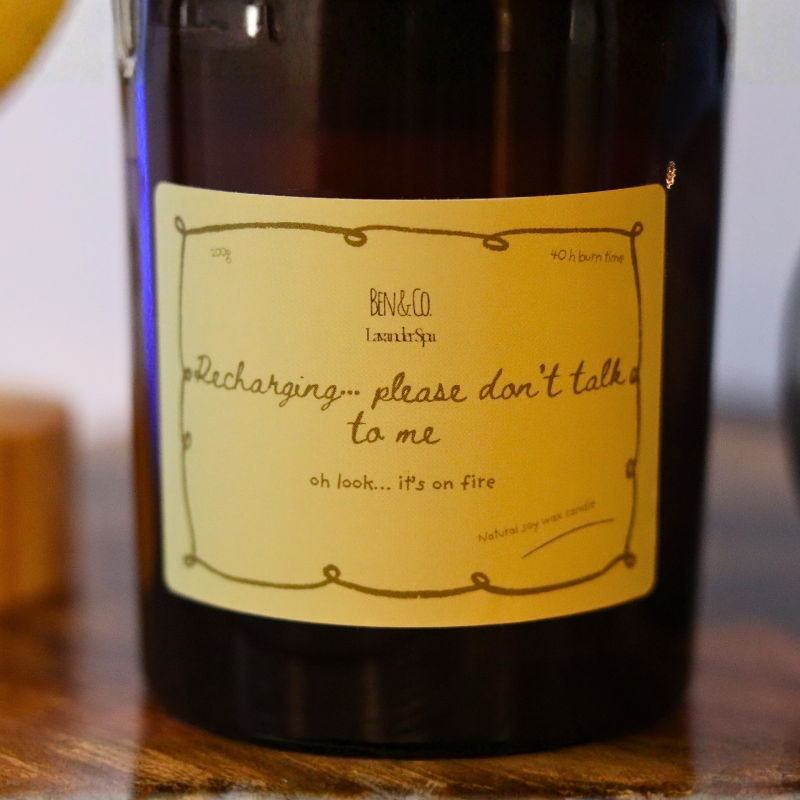 Lavender Spa 100% Soy Wax Scented Candle 200g